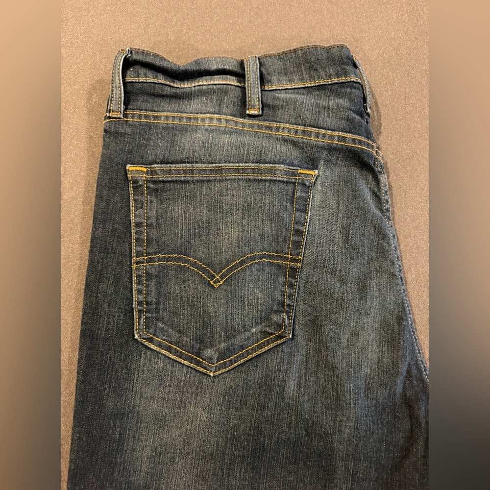 Levi Strauss & Co Men’s Jeans W38 L25 Hemmed Dark Wash Denim - Picture 6 of 10